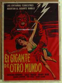 t048 GIANT FROM THE UNKNOWN Mexican movie poster '58 wild!
