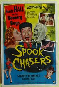 t771 SPOOK CHASERS one-sheet movie poster '57 Huntz Hall, Bowery Boys
