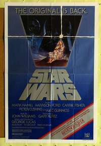 t776 STAR WARS 1sh movie poster R82 with ad for Revenge of the Jedi!