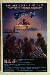 t783 SUPERMAN 2 one-sheet movie poster '81 Christopher Reeve, Terence Stamp