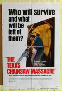 t796 TEXAS CHAINSAW MASSACRE one-sheet movie poster '74 Tobe Hooper