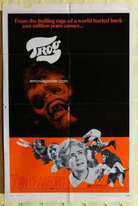 t803 TROG one-sheet movie poster '70 Joan Crawford, Michael Gough