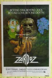 t831 ZARDOZ one-sheet movie poster '74 Sean Connery, John Boorman fantasy!