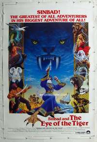 w322 SINBAD & THE EYE OF THE TIGER 40x60 movie poster '77 Harryhausen