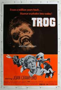 w325 TROG 40x60 movie poster '70 Joan Crawford, horror explodes!
