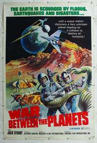 w326 WAR BETWEEN THE PLANETS 40x60 movie poster '71 Italian sci-fi!