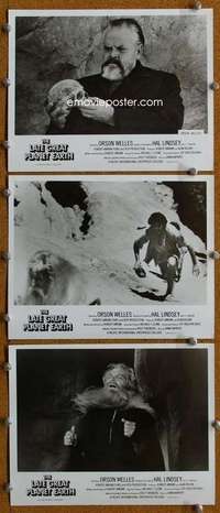 z454 LATE GREAT PLANET EARTH 3 8x10 movie stills '76 Orson Welles