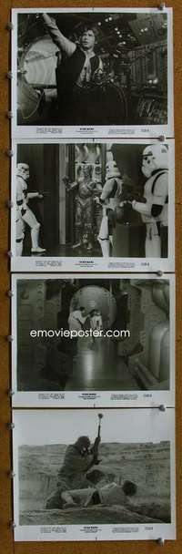 z419 STAR WARS 4 8x10 movie stills '77 George Lucas, Harrison Ford