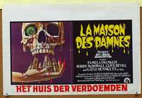 w092 LEGEND OF HELL HOUSE Belgian movie poster '73 great skull image!
