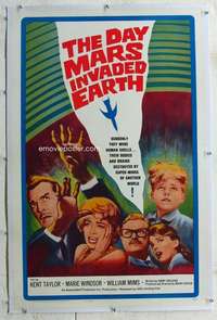 w246 DAY MARS INVADED EARTH linen one-sheet movie poster '63 Marie Windsor