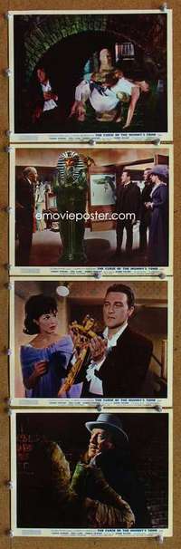 z207 CURSE OF THE MUMMY'S TOMB 8 English movie Front of House lobby cards '64 Hammer horror!