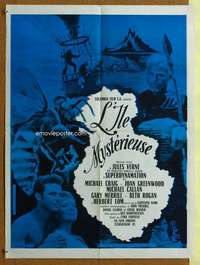 w115 MYSTERIOUS ISLAND French 23x32 movie poster '61 Harryhausen