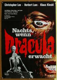 w101 COUNT DRACULA German movie poster '70 Jess Franco, Chris Lee
