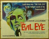 w059 EVIL EYE half-sheet movie poster '64 Mario Bava, what does it want!