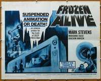 w061 FROZEN ALIVE half-sheet movie poster '66 deep freezing or death!