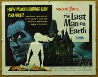 w064 LAST MAN ON EARTH half-sheet movie poster '64 AIP, Vincent Price