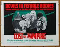 w065 LUST FOR A VAMPIRE half-sheet movie poster '71 sexy Hammer horror!
