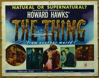 w077 THING half-sheet movie poster '51 Howard Hawks classic horror!