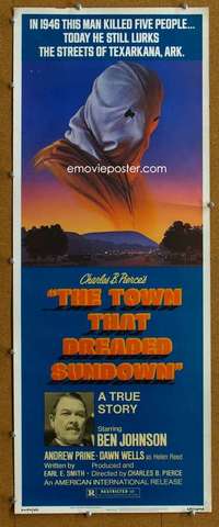w042 TOWN THAT DREADED SUNDOWN insert movie poster '77 Ben Johnson