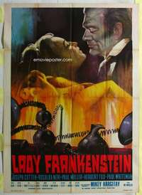 w140 LADY FRANKENSTEIN Italian one-panel movie poster '72 Italian horror!