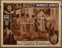 w197 DARKEST AFRICA Chap 13 movie lobby card '36 serial, Clyde Beatty