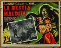 w148 BEAST FROM HAUNTED CAVE Mexican movie lobby card '59 horror!