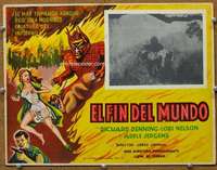 w156 DAY THE WORLD ENDED Mexican movie lobby card '56 wacky monster!