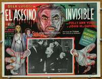 w165 INVISIBLE GHOST #2 Mexican movie lobby card '41 Bela Lugosi