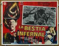 w172 NIGHT OF THE BLOOD BEAST Mexican movie lobby card '58 wild!
