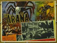 w173 SPIDER Mexican movie lobby card '58 Bert I. Gordon, horror