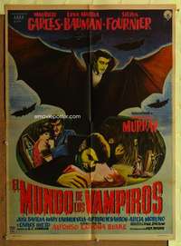 w210 El MUNDO DE LOS VAMPIROS Mexican movie poster '61 horror!
