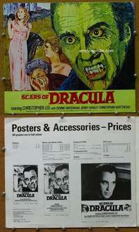 w183 SCARS OF DRACULA English movie pressbook '71 Chris Lee, Hammer!