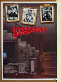 w123 SCREAMERS special video 17x24 movie poster '84 Boris Karloff