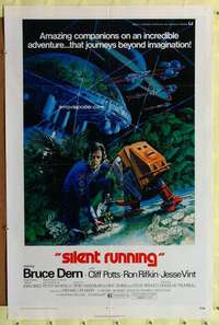 w298 SILENT RUNNING one-sheet movie poster '72 Bruce Dern, Akimoto art!