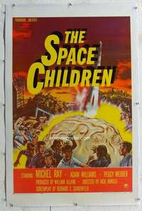 w273 SPACE CHILDREN linen one-sheet movie poster '58 Jack Arnold, sci-fi!