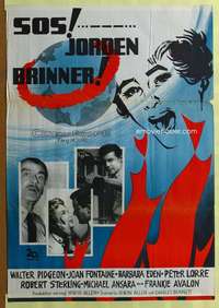 w112 VOYAGE TO THE BOTTOM OF THE SEA Swedish movie poster '61 Pidgeon