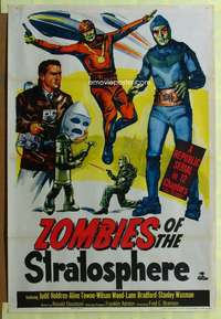 w304 ZOMBIES OF THE STRATOSPHERE one-sheet movie poster '52 Leonard Nimoy