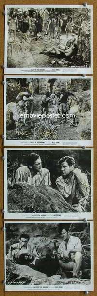 a505 VALLEY OF THE DRAGONS 4 8x10 movie stills '61 cool dinosaurs!