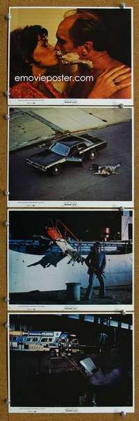 a195 BADGE 373 4 8x10 mini movie lobby cards '73 Robert Duvall