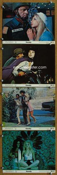 a227 CANDY 4 8x10 mini movie lobby cards '68 Marlon Brando, Ringo Starr