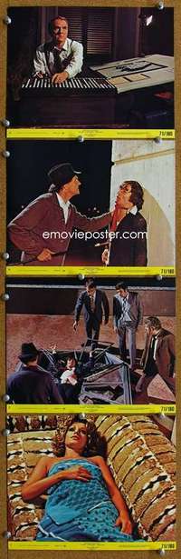 a238 CAT O' NINE TAILS 4 8x10 mini movie lobby cards '71 Dario Argento