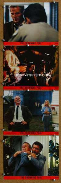 a260 DROWNING POOL 4 8x10 mini movie lobby cards '75 Newman as Harper