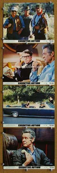 a269 EXECUTIVE ACTION 4 8x10 mini movie lobby cards '73 Burt Lancaster