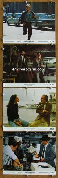 a288 FRENCH CONNECTION 2 4 8x10 mini movie lobby cards '75 Gene Hackman