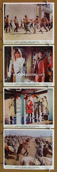 a297 GENGHIS KHAN 4 color 8x10 movie stills '65 Omar Sharif, Boyd