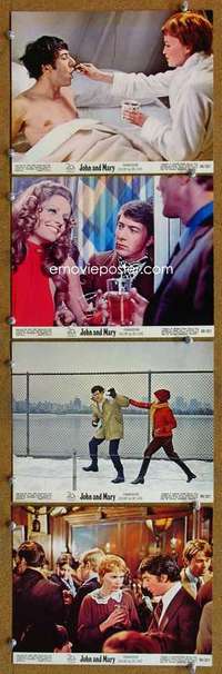 a318 JOHN & MARY 4 color 8x10 movie stills '69 Dustin Hoffman, Farrow