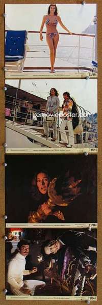 a327 LAST OF SHEILA 4 8x10 mini movie lobby cards '73 Raquel Welch