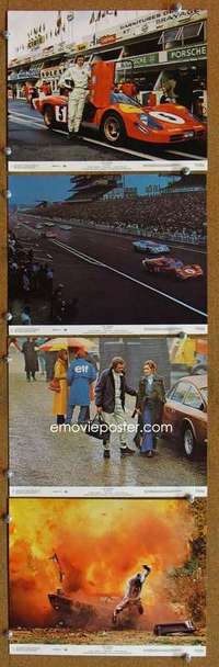 a335 LE MANS 4 8x10 mini movie lobby cards '71 McQueen, racing!