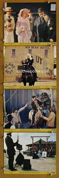 a340 LIFE & TIMES OF JUDGE ROY BEAN 4 8x10 mini movie lobby cards '72