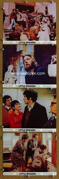 a349 LITTLE MURDERS 4 color 8x10 movie stills '70 Gould, Sutherland